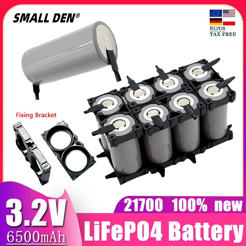 

New 3.2v 6500mAh 32700 LiFePO4 battery 35A continuous discharge maximum 55A high-power battery + diy nickel sheet and bracket