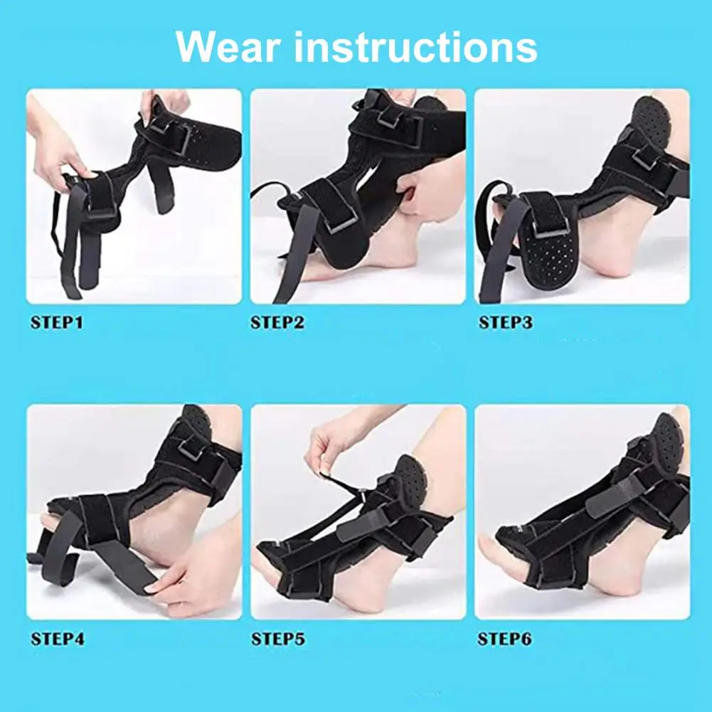 Foot Brace Plantar Fasciitis Support Foot Drop Orthosis Adjustable Night Plantar Splint Ankle Stabilizer Foot Care