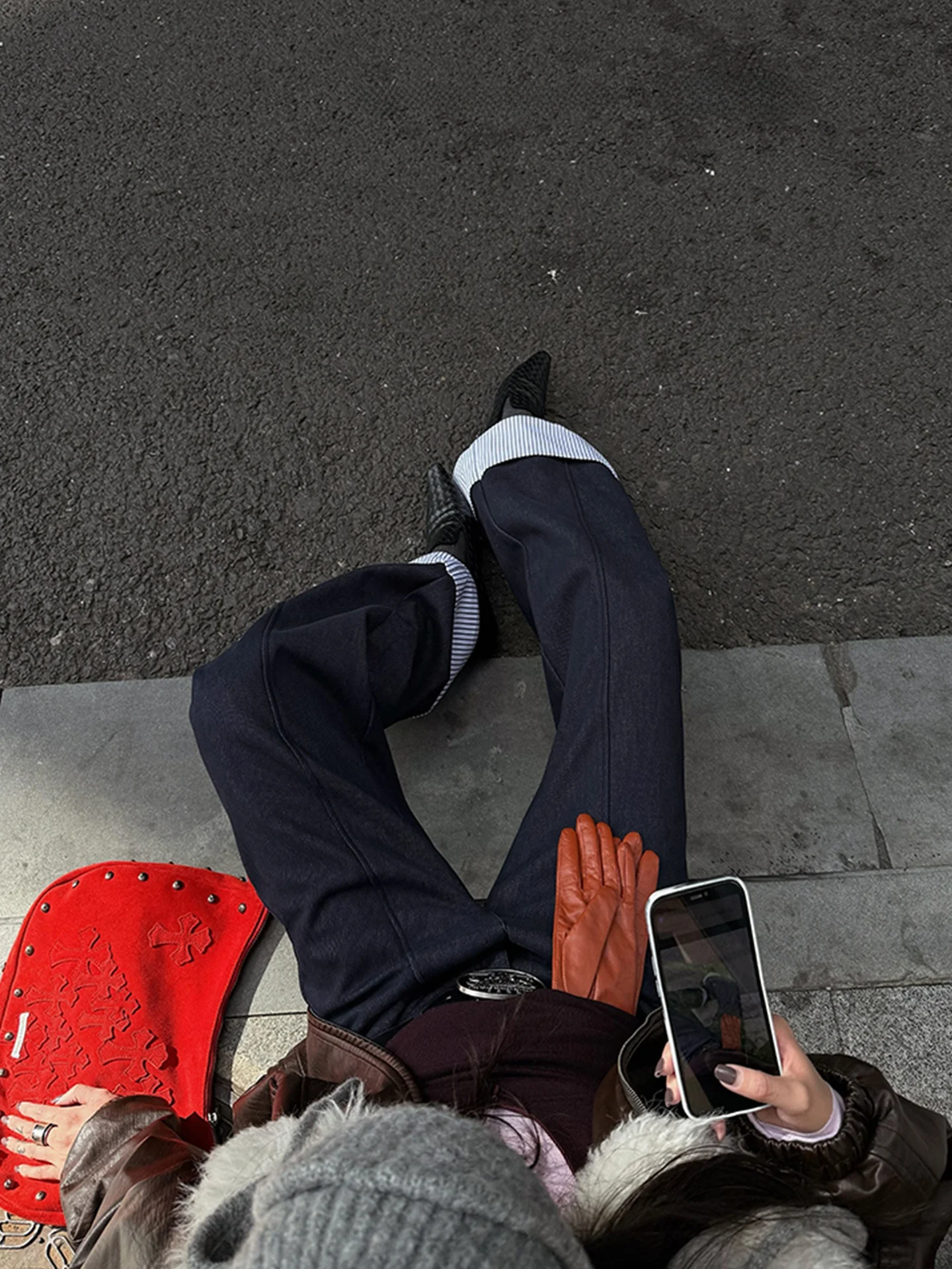 

Джинсы с подкладкой в стиле ретро, женские джинсы с высокой талией, прямые брюки, зимний дизайн, полосатые брюки длиной до пола