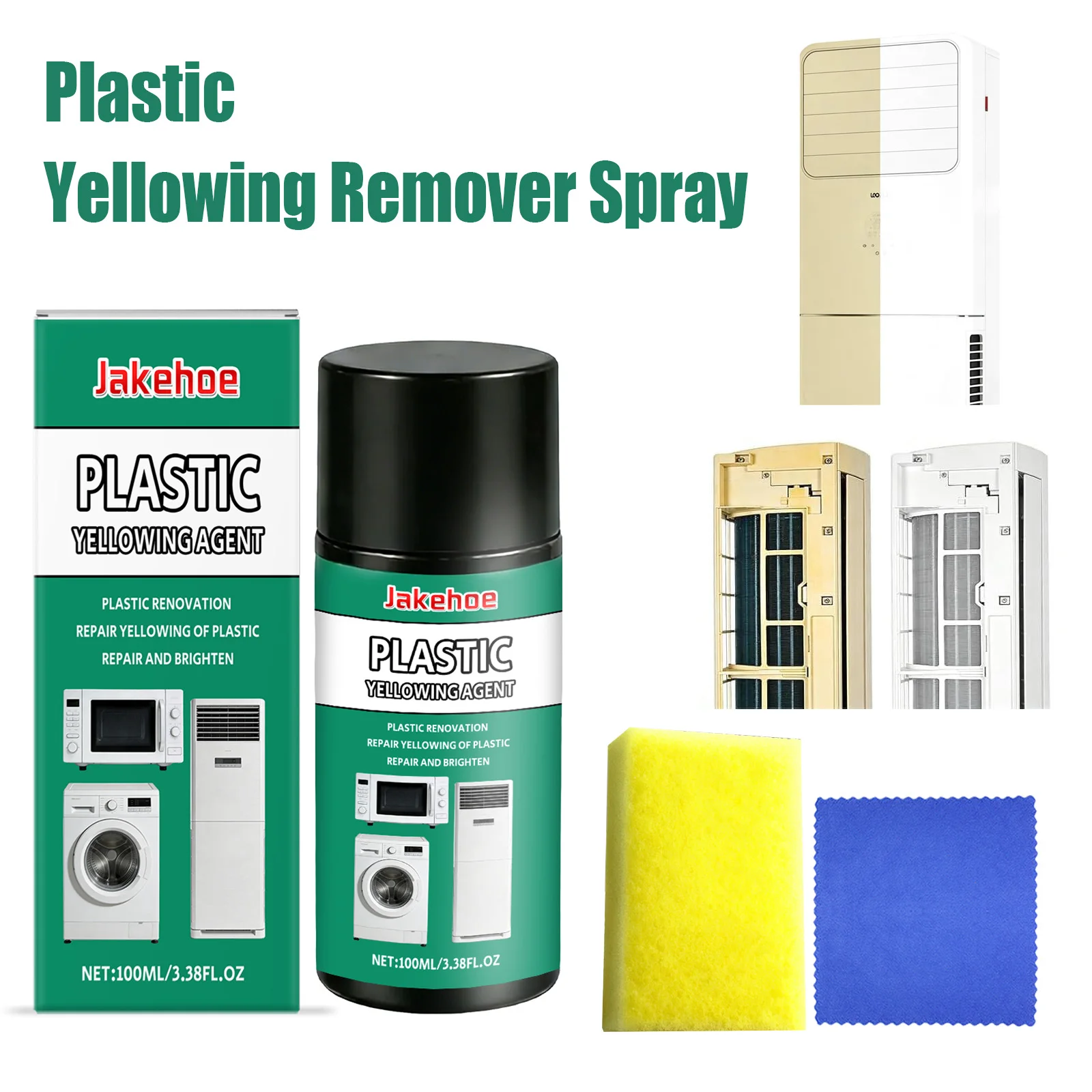 Plastic Yellowing Remover Spray Restorer for Car Interior Home Appliance Shell Electronics Toys Long-Lasting Polish Clean Care