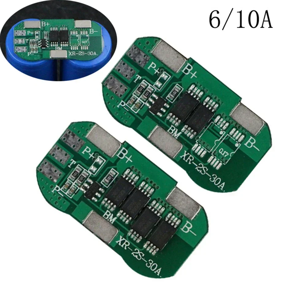 

1/2PCS Battery Protection Board 2S 7.4V 6A/10A Li-ion Battery Charge Protection Board PCM PCB Cell Charging Power Tool Part