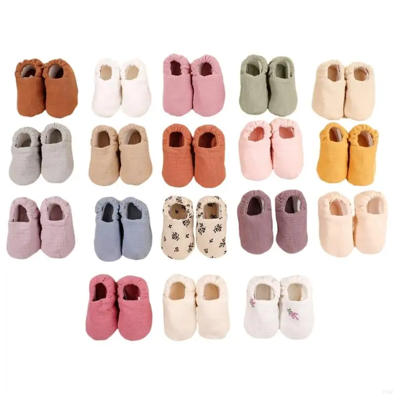 

Y1QF Infant Boys Girls Cosy Cotton Booties First Walking Soft Socks Shoes Newborns