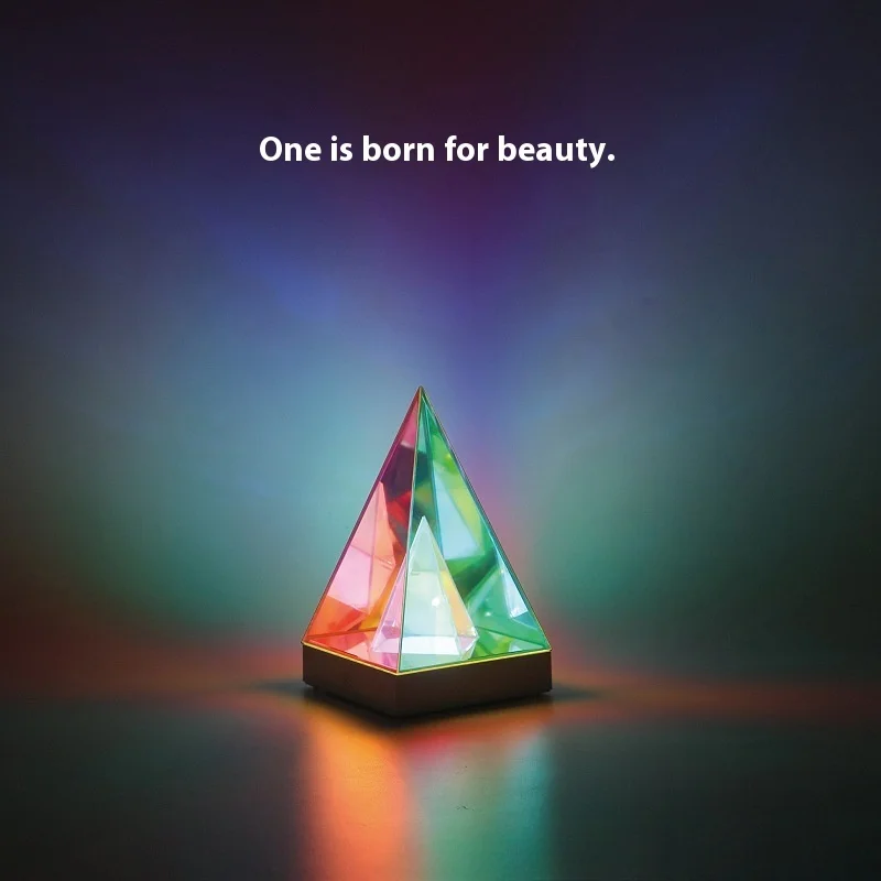 Multicolor LED Cube Night Light USB Rechargeable Neon Lamp for Home Decor Desk Camping Cool Creative Gift Ideats