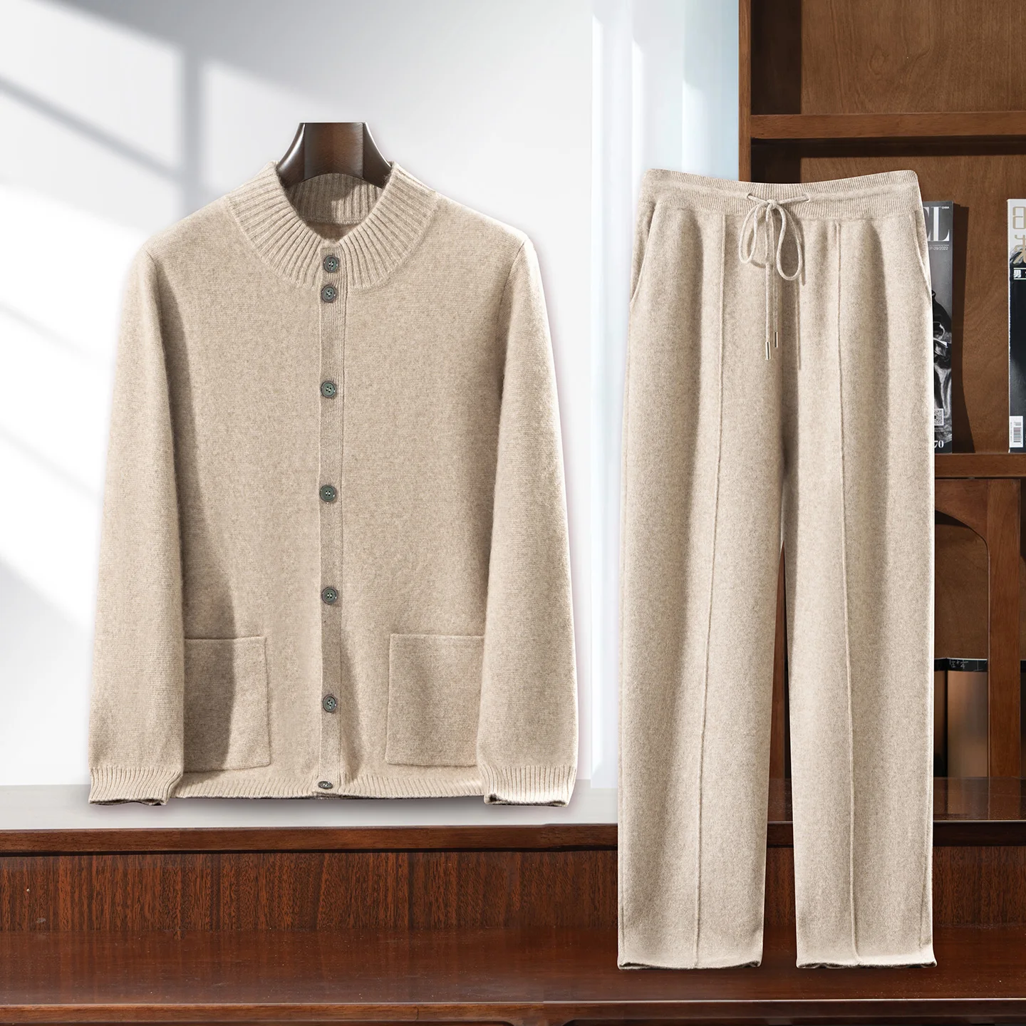 Autumn Winter Thick Set 100% C - Knitted Cardigan Men review and price