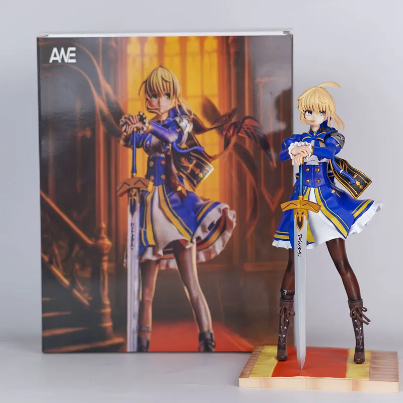 25cm Fate Stay Night Excalibur Saber Figure Artoria Pendragon Sword Knight Girl Statue Anime Model Toy Desktop Ornament Boy Gift - view 2
