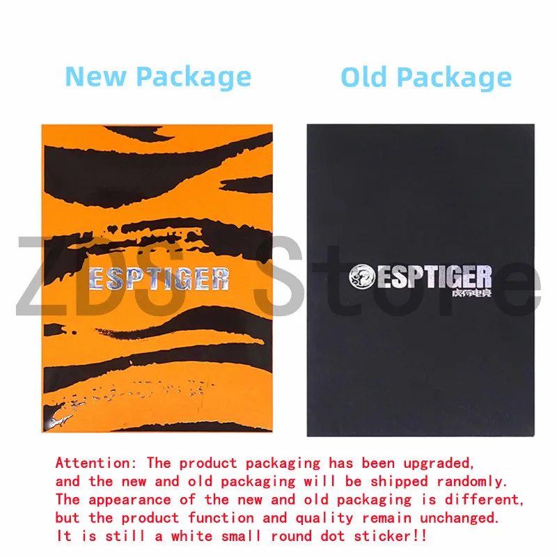 New 40PCS Esptiger Tiger ICE V2 Mouse Foot Sticks Pink OrangeDIY Small Dots Foot  Pad Arc Edge Esptiger  6.5MM 7MM