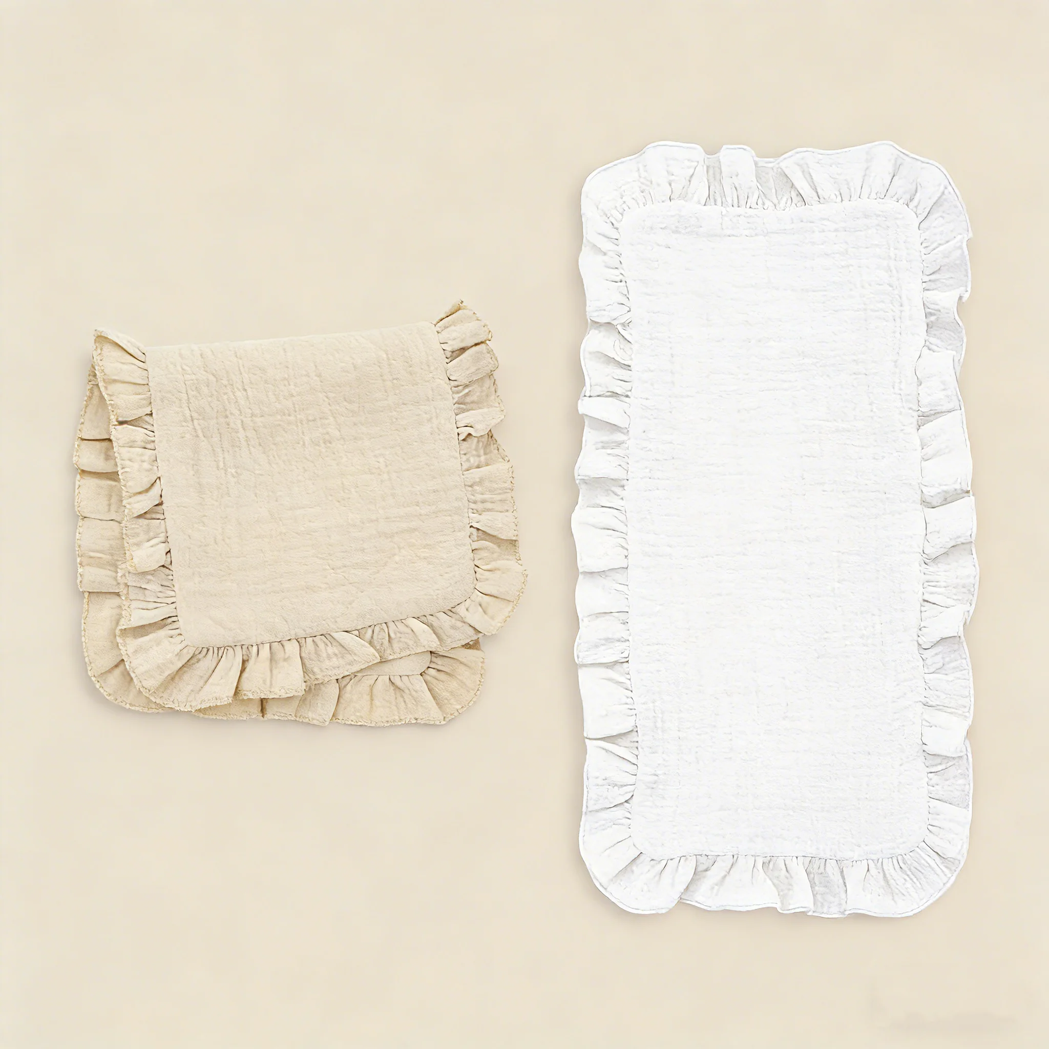 2-Pack of Unisex Baby Burp Cloth Bibs Soft pure cotton Super Absorbent newborn Baby  muslin soft cotton Burp cloths
