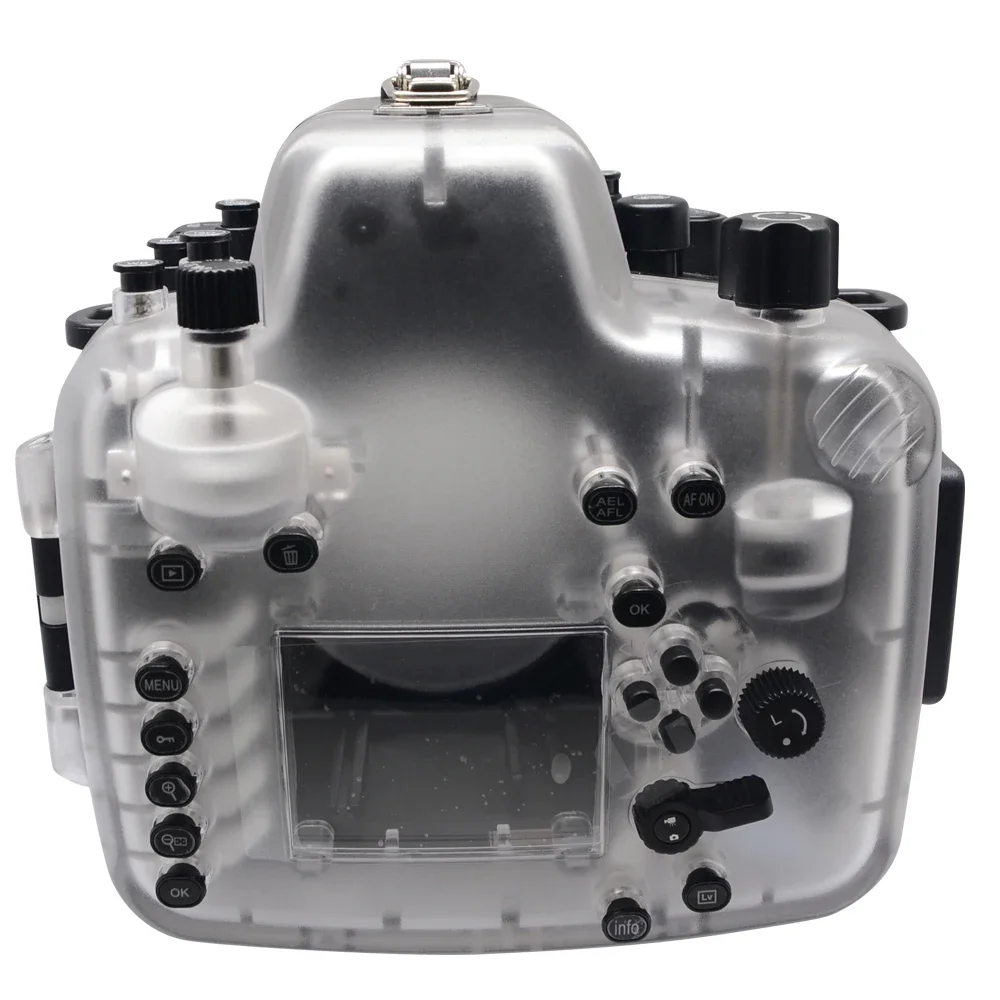 Meikon 60M/195ft Camera Underwater Housing Waterproof Case For Nikon D800 with Inbuilt Leak Detection Alarm Buzzer Sensor
