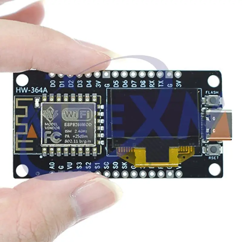 NodeMCU ESP8266 scheda di sviluppo V3 con Display OLED da 0.96 pollici CH340 ESP-12F modulo WiFi TYPE-C USB per Arduino/micropyone