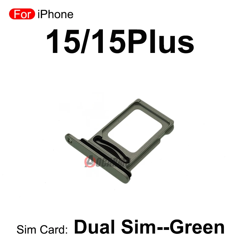 For iPhone 15 15PLUS Dual SIM Card Sim Tray Slot Black Blue Green