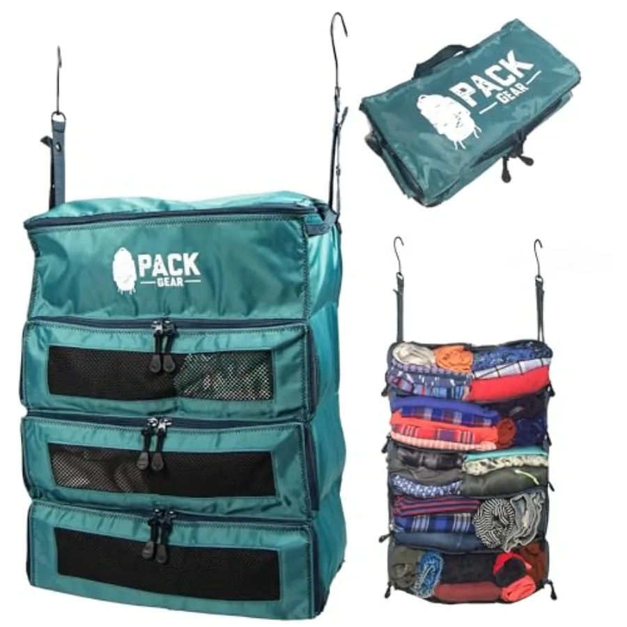 

Hanging Carry-On Organizer - Our Fitted Hanging Luggage Organizer Perfectly Fits Any Carry On - Our Packing Cubes For Travel Us