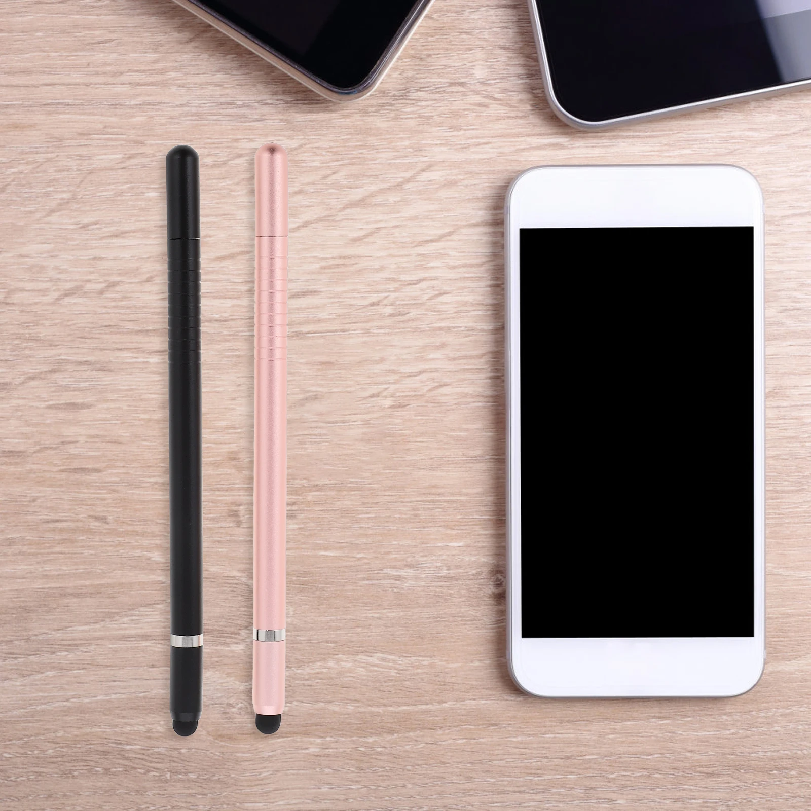 

2pcs Stylus Pens Universal Capacitive Touch Screen Smooth Tip Non Scratch Compatible Devices Tablet Drawing Painting