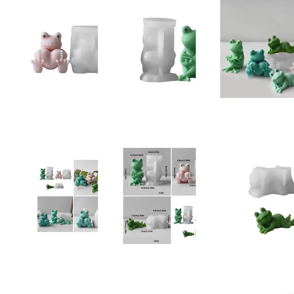 

Гибкая силиконовая форма для лягушек, форма свечи, 3D узор лягушки, смоляная форма, художественные принадлежности ручной работы