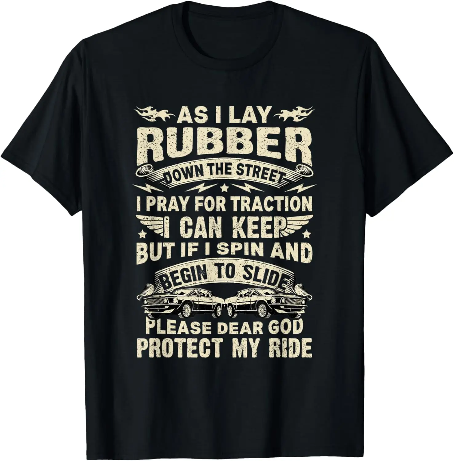 

Мужская футболка As I Lay Rubber Down The Street Funny Racing Drag Race