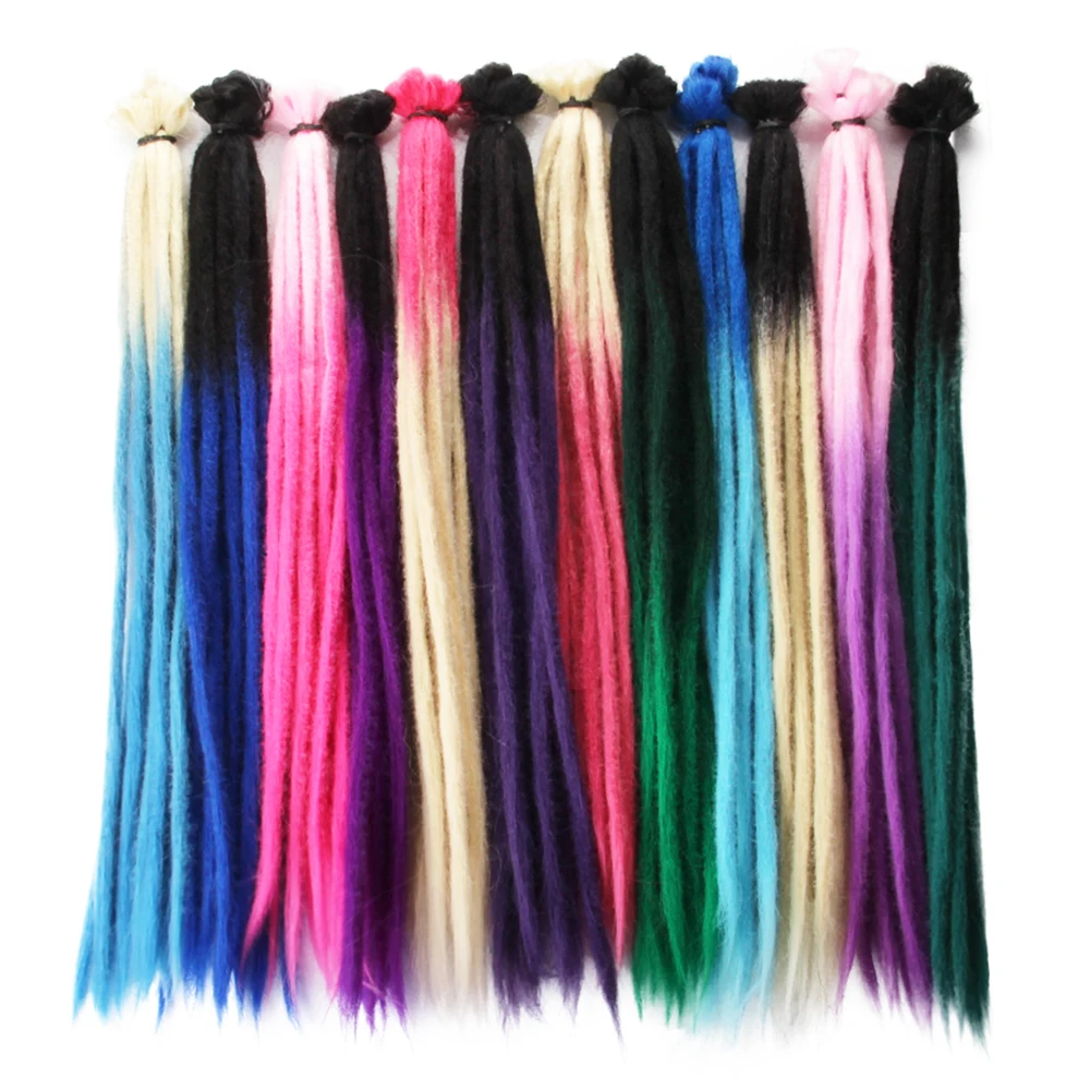 Leeons 5 strand 20 36 pollici Dreadlocks sintetici estensioni dei capelli Hip-hop Crochet capelli primitivi intrecciati pezzi di capelli per donne/uomini