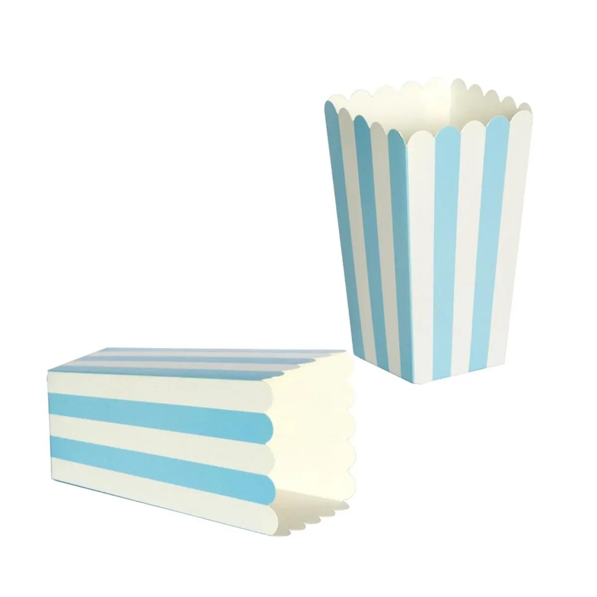 24 Pack Striped Popcorn Boxes, Mini Paper Candy Containers, Party Supplies for Movie Night, Carnival & Birthday