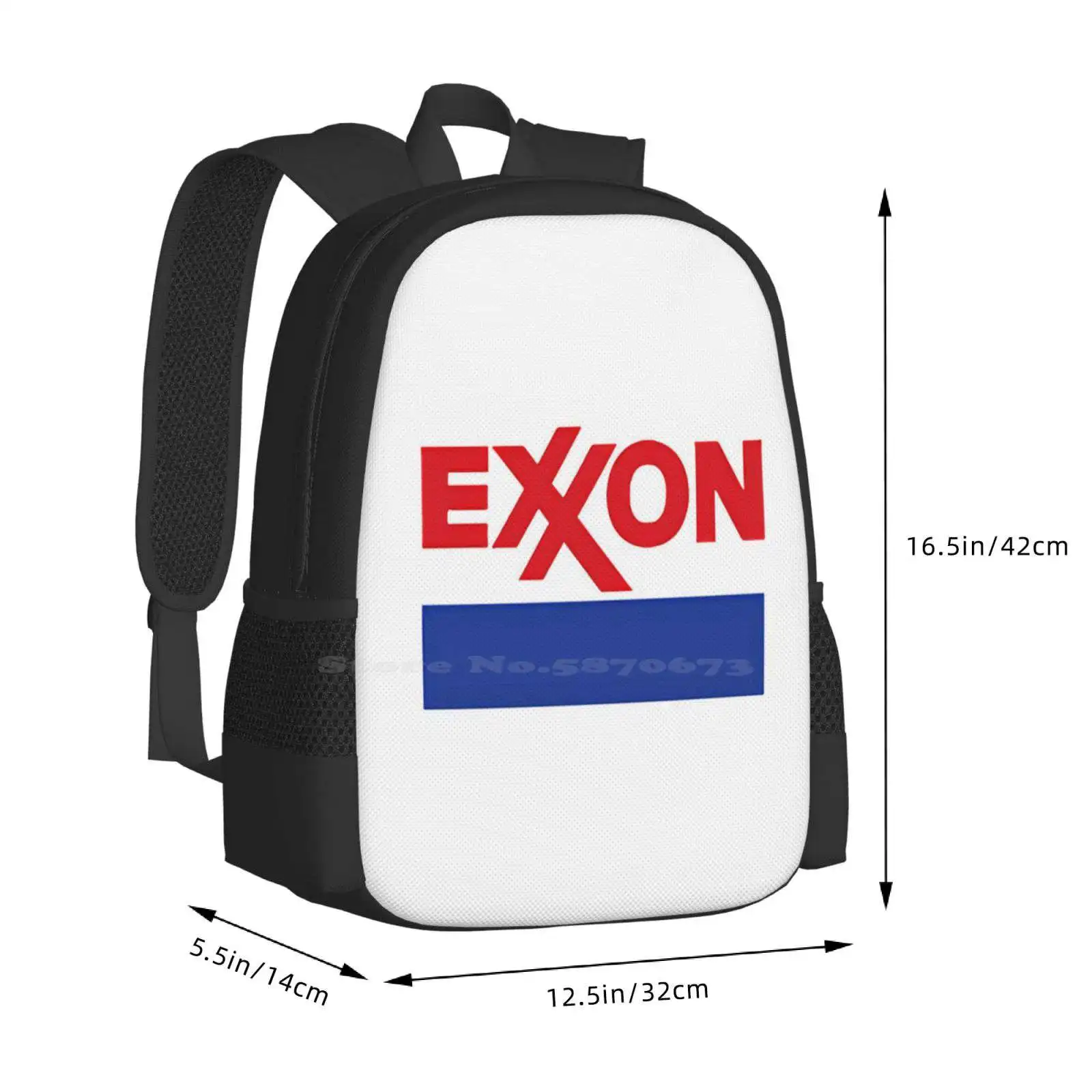 Borsa zaino da scuola per Laptop da viaggio con Design a 9 modelli di moda multinazionale per petrolio e Gas Exxon Mobil Corporation Exxonmobil