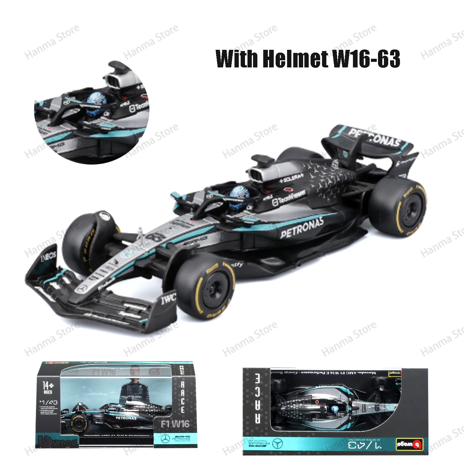 2025年 ブラーゴ 1/43 2024年 メルセデス・ベンツ F1 W15 # 44 W16