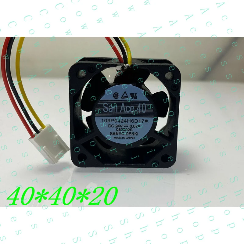 

PP+ 1PC 109P0424H6D17 DC 24V 0.07A 40*40*20mm FAN 3 Wire