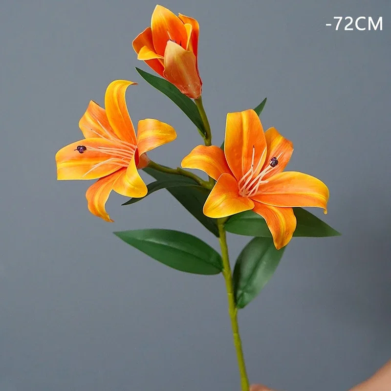 3 Artificial Lilies, Living Room Decoration Flowers, 3D Wedding Lobby Decoration, False Flowers