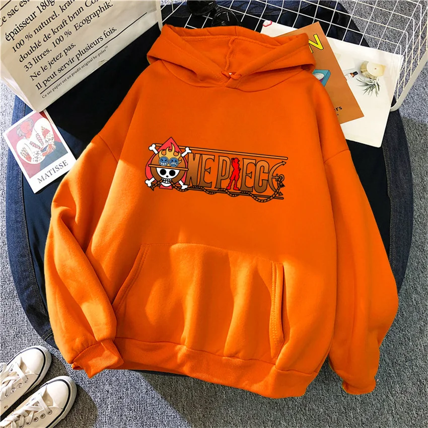 Women Hoodies Japanese Anime One Piece Fleece Woman Casual Pullover Hip Hop Male Hoody Long Sleeve  Unisex Streetwear Clothes