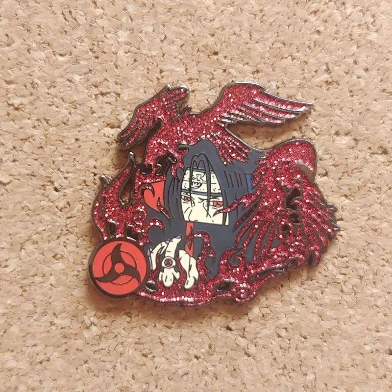 Эмалированные булавки Наруто Узумаки Акацуки, броши, значки на лацканах, забавные ювелирные изделия, подарок для друзей, украшение для воротника рюкзака