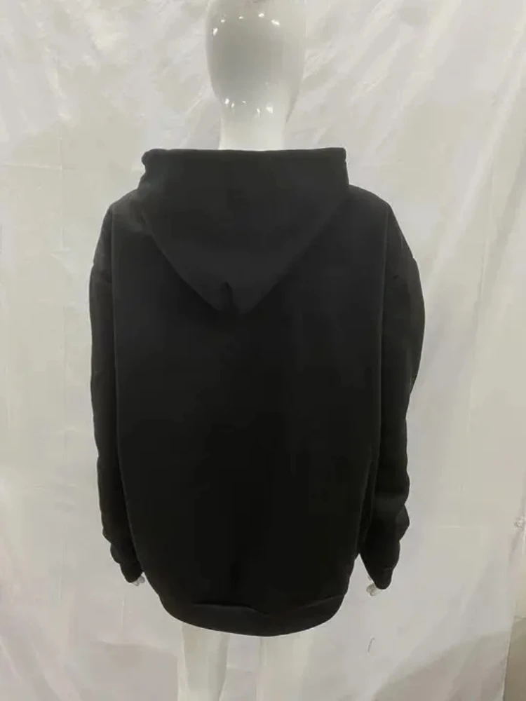 Amerikanische Retro Harajuku Ästhetik Mode Damen Hoodies Herbst und Winter schrullige Muster personalisierte gedruckte Reißverschluss Hoodies