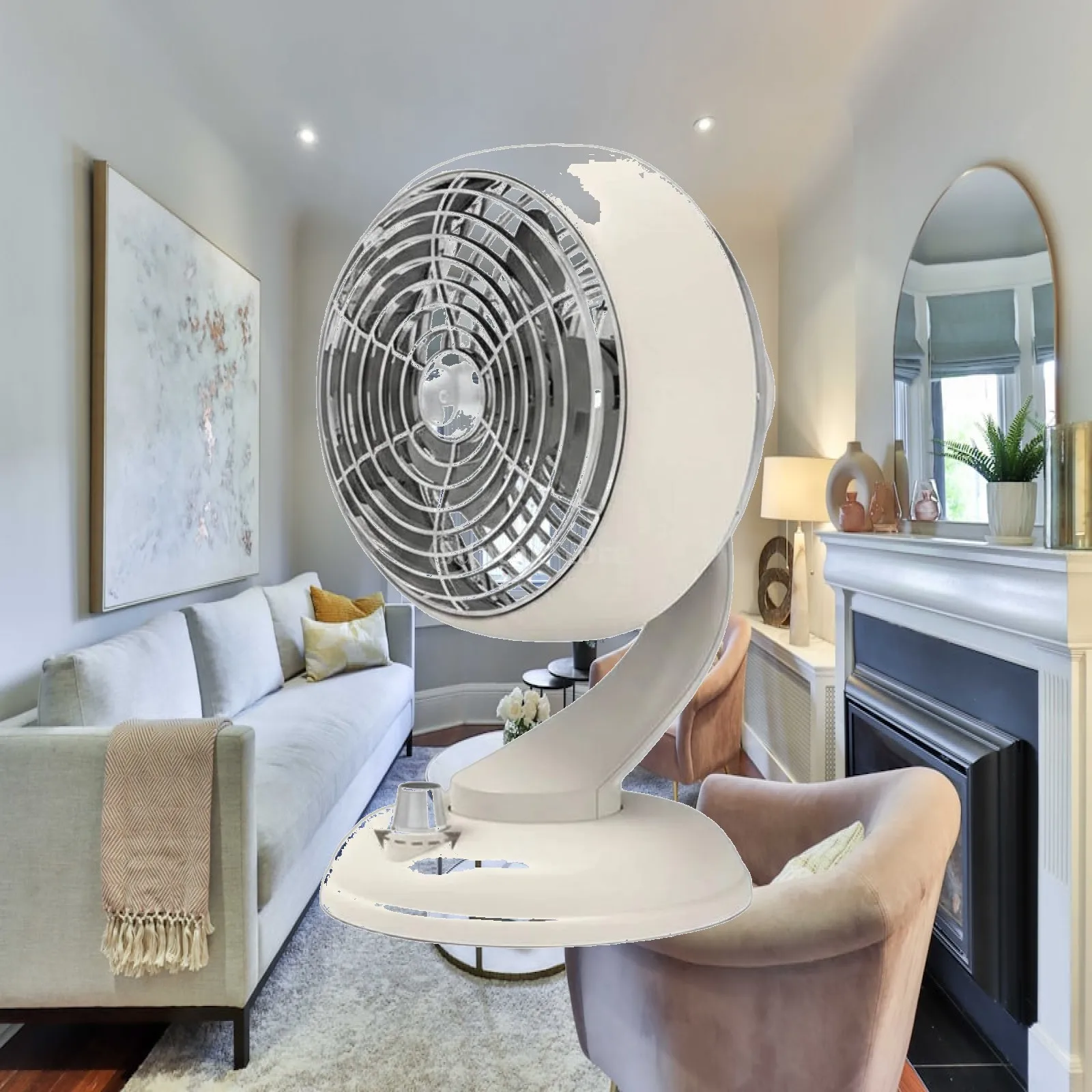 Portable Retro Desk Fan with 3000mah Battery Vintage Metal Table Fan for Bedroom Study Room Small Air Conditioner Cooling