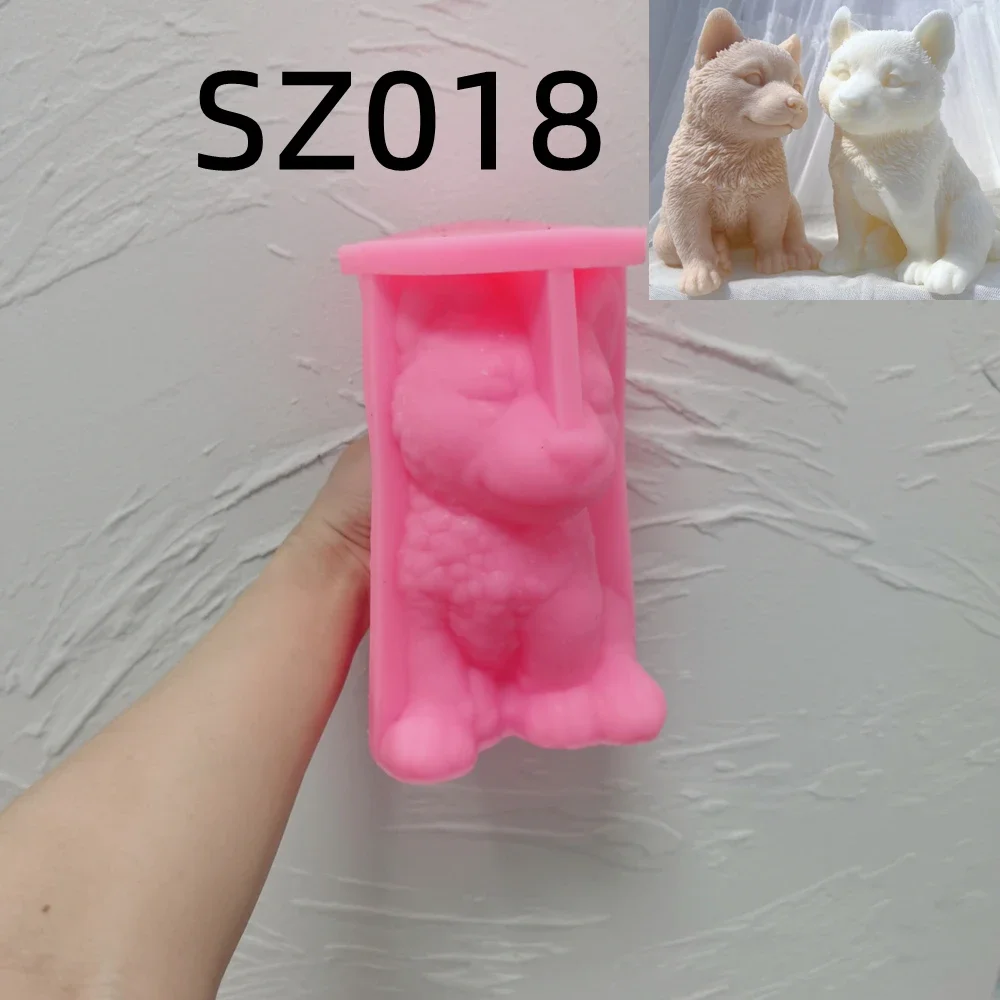 Schattige Verschillende Rassen Hond Kaarsvorm Dier Puppy Soja Wax Siliconen Mal Hondenliefhebber Home Decor