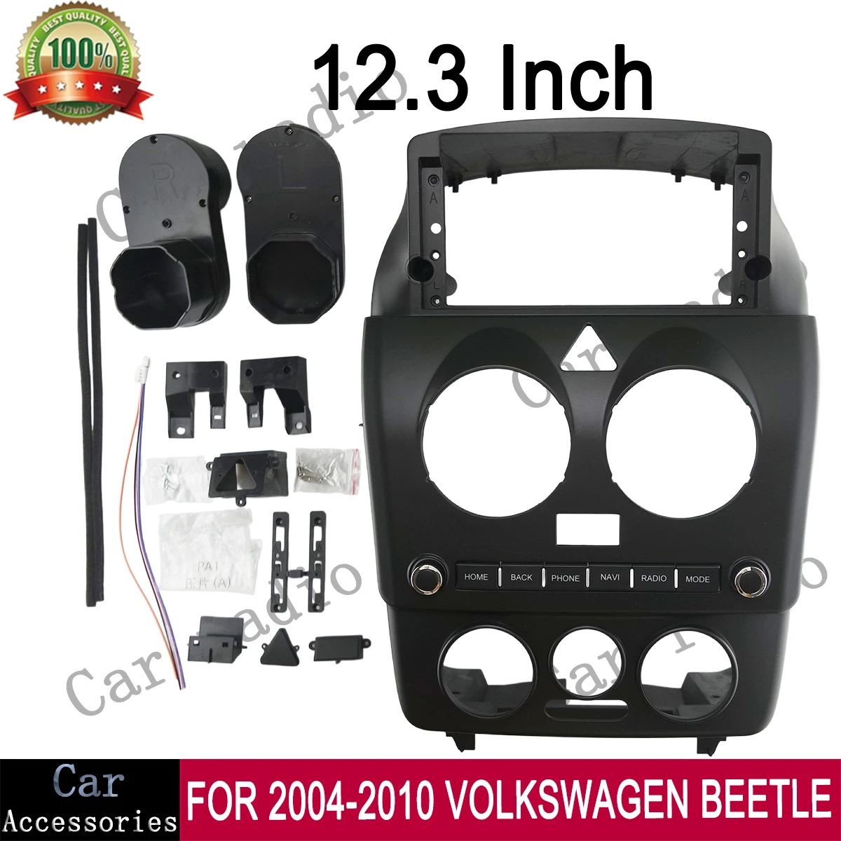 Image of Für 2004-2010 VOLKSWAGEN BEETLE 12,3 Zoll Auto-Radio Android Stereo-Rahmen Player Headunit Blende Armaturenbrett-Abdeckung