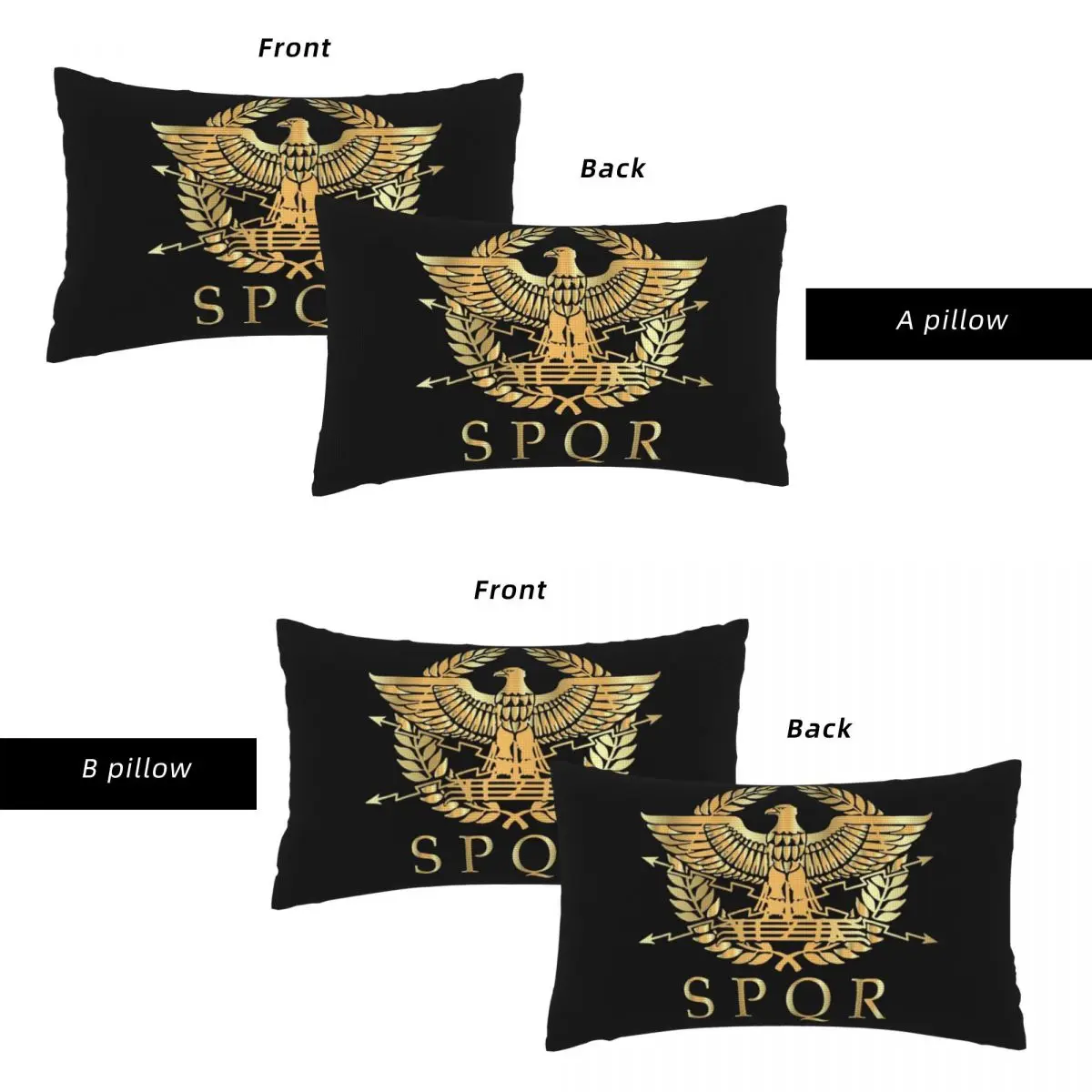 SPQR- Roman Empire Standard Shield Rectangle Linen Pillowcase Cushion Cover Polyester Decor Bed Home Comfort Throw Pillow