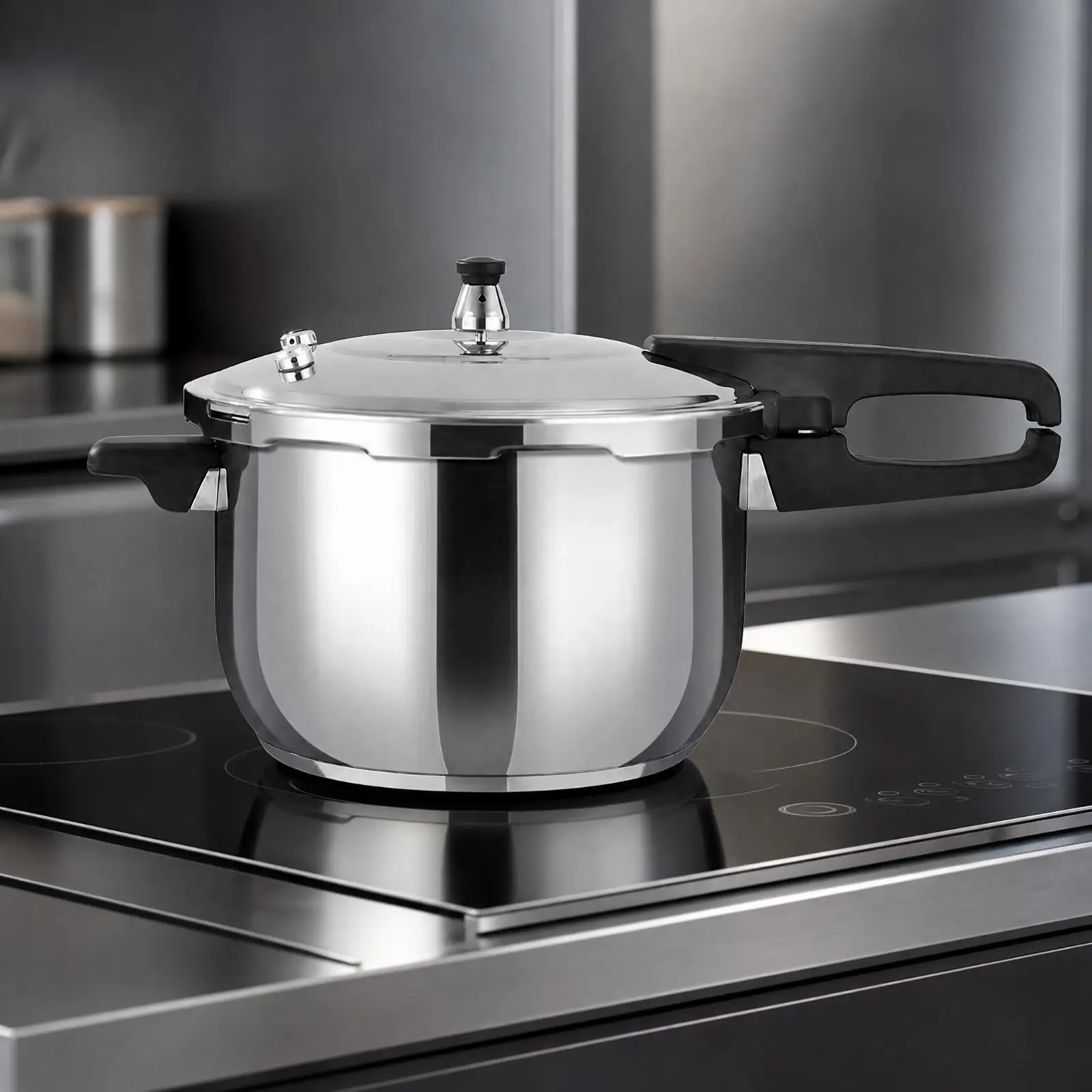 Stainless Steel Pressure Cooker Versatile Cookware Secure Locking System