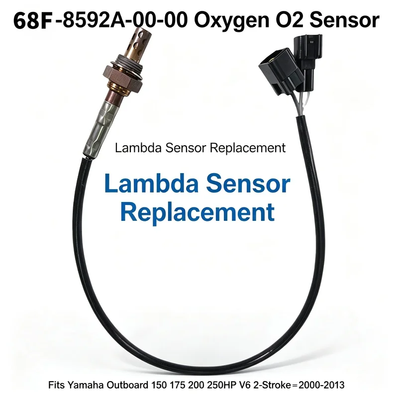 68F-8592A-00-00 Датчик кислорода O2 для подвесного мотора Yamaha 150 л.с., 175 л.с., 200 л.с., HPDI 2000-2014, лямбда-зонд