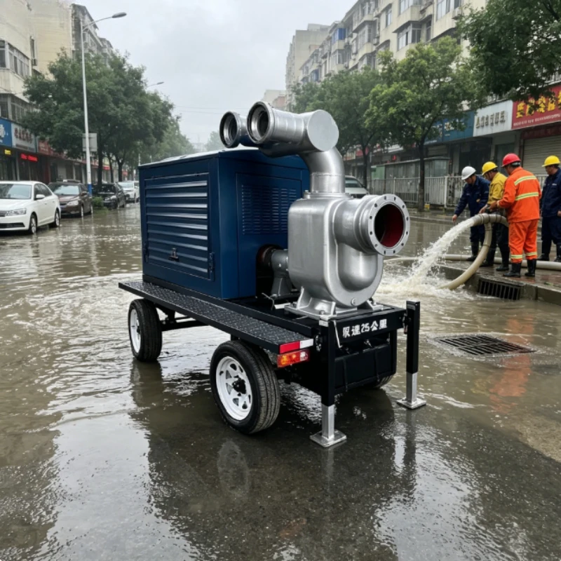 Flood Control Pump Truck Diesel Self Priming Centrifugal Pump Mobile Drainage Machine For Urban Waterlogging Flood Rescue