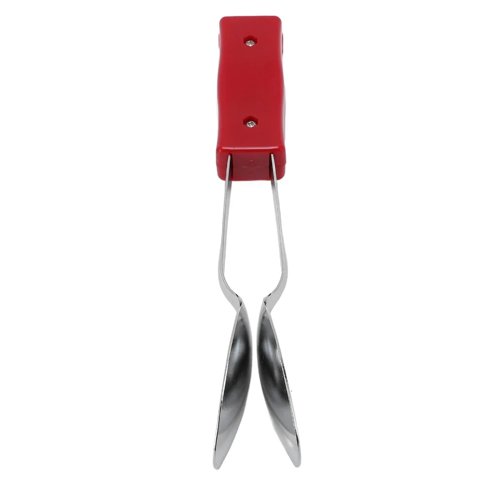 Durable Metal+Plastic Musical Spoons Handle Design Silver+Red Percussion Instrument Folk Instrument For Music Enthusiasts view 5
