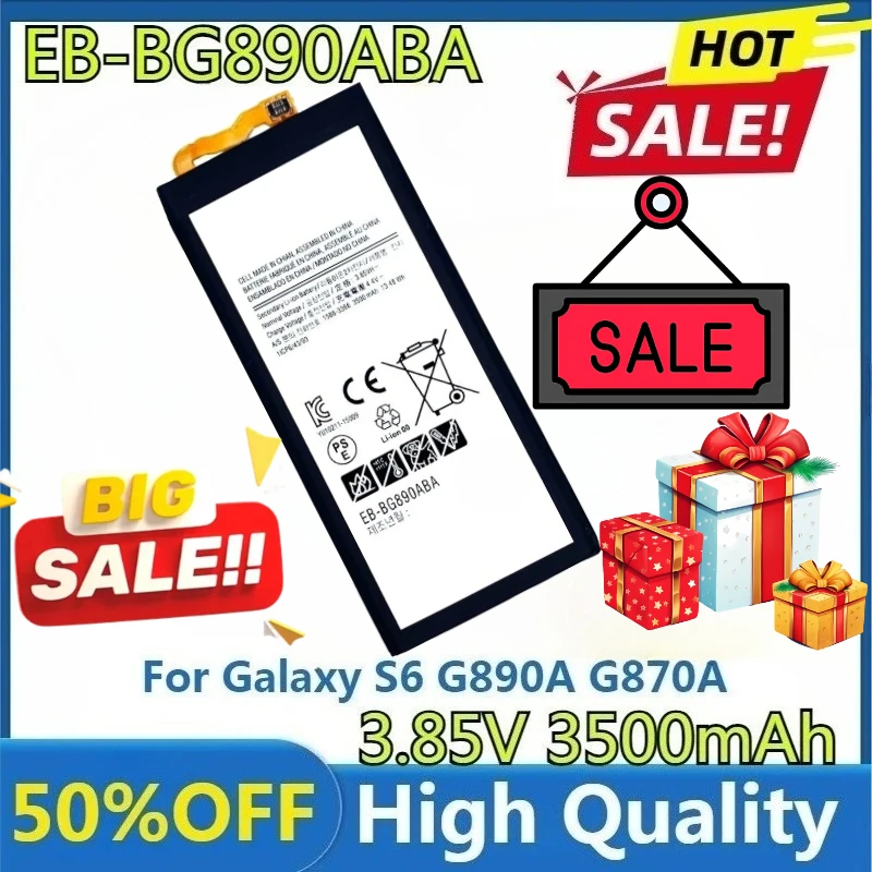 

New EB-BG890ABA For Samsung Galaxy S6 S6 Edge for Galaxy S6 G890A G870A S6edge/G925 New High Quality Replaceable Battery