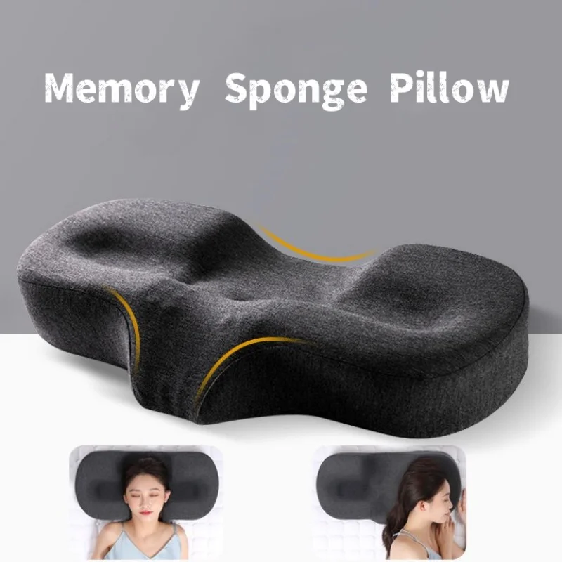 Memory Sponge Sleeping Pillow Cervical Traction Massage Pillow Ergonomic Concave Pillow Headrest Stop Snoring