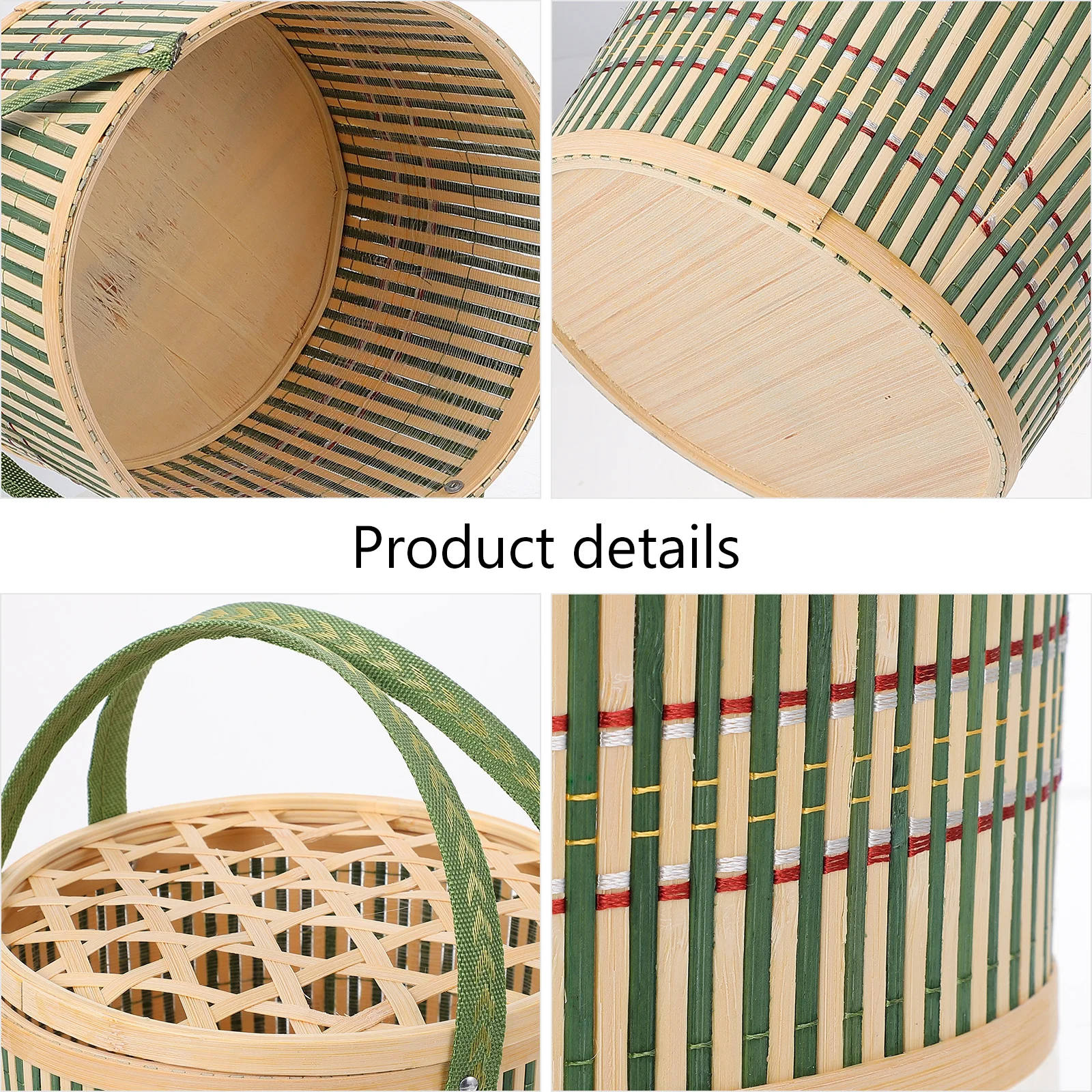 

Bamboo Egg Basket Handmade Pastoral Gift Fruit Storage Versatile Portable Baskets