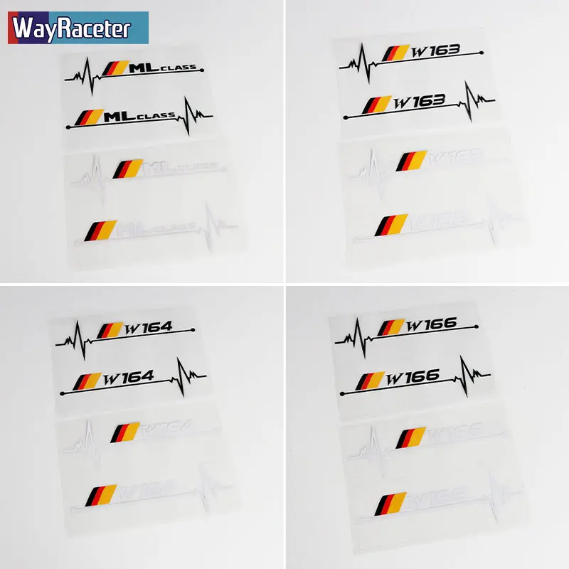 2 Pcs Reflective Vinyl Decal Germany Flag Window Sticker For Mercedes Benz ML M Class W163 W164 W166 ML63 ML320 ML55 ML350