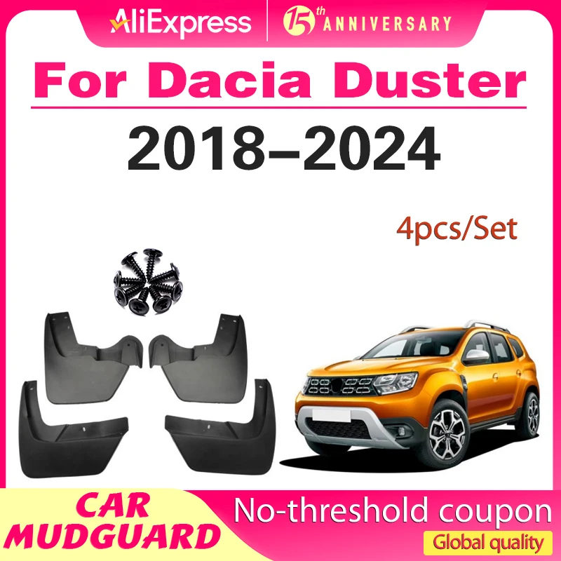 

Mud Flaps For Dacia Duster MK2 2018 2019 2020 2021 2022 2023 2024 Mudguard Front Rear Wheel Mudflap For Renault Splash Guards
