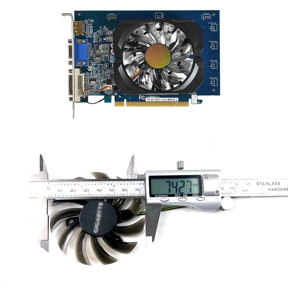 Cooling 75MM 3PIN PLD08010S12H For GIGABYTE GT440 GT610 GT730 GT760 GT 630 Fan HD 6850 GT 730 760 630 220 440 graphics card fan