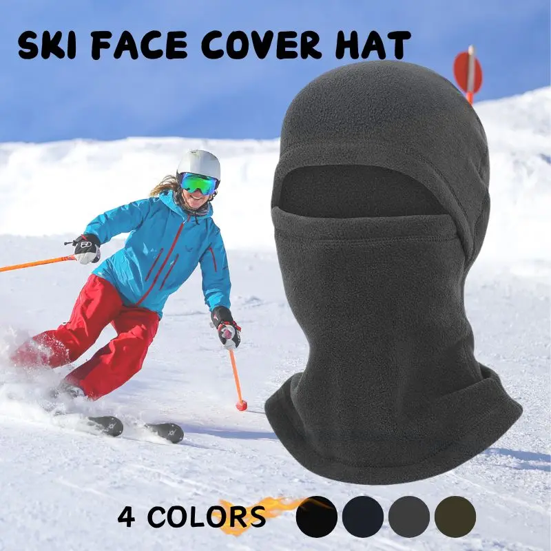 Full Face Cover Ski Mask Hat Balaclava Velvet Men Hat Women Antumn Winter Warm Windproof Bicycle Neck Hats Pullover Cap