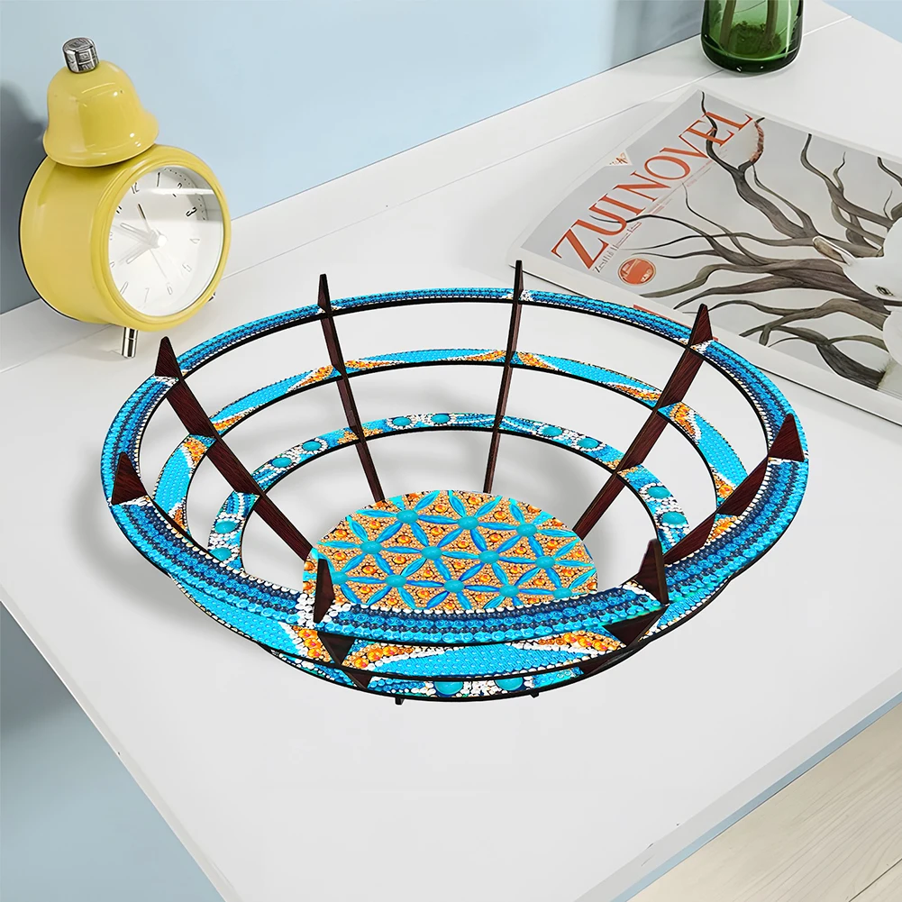 

DIY Diamond Wooden Snack Storage Tray with Classic Style and Resin Material Perfect for Kitchen Counter Organization