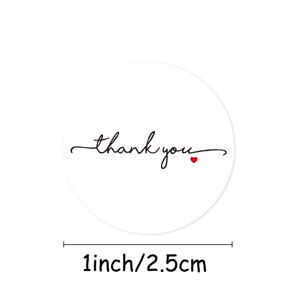 Flowers Thank You Stickers for Your Order with 1'' Round for Small Business Boutique Bags Wedding Favors