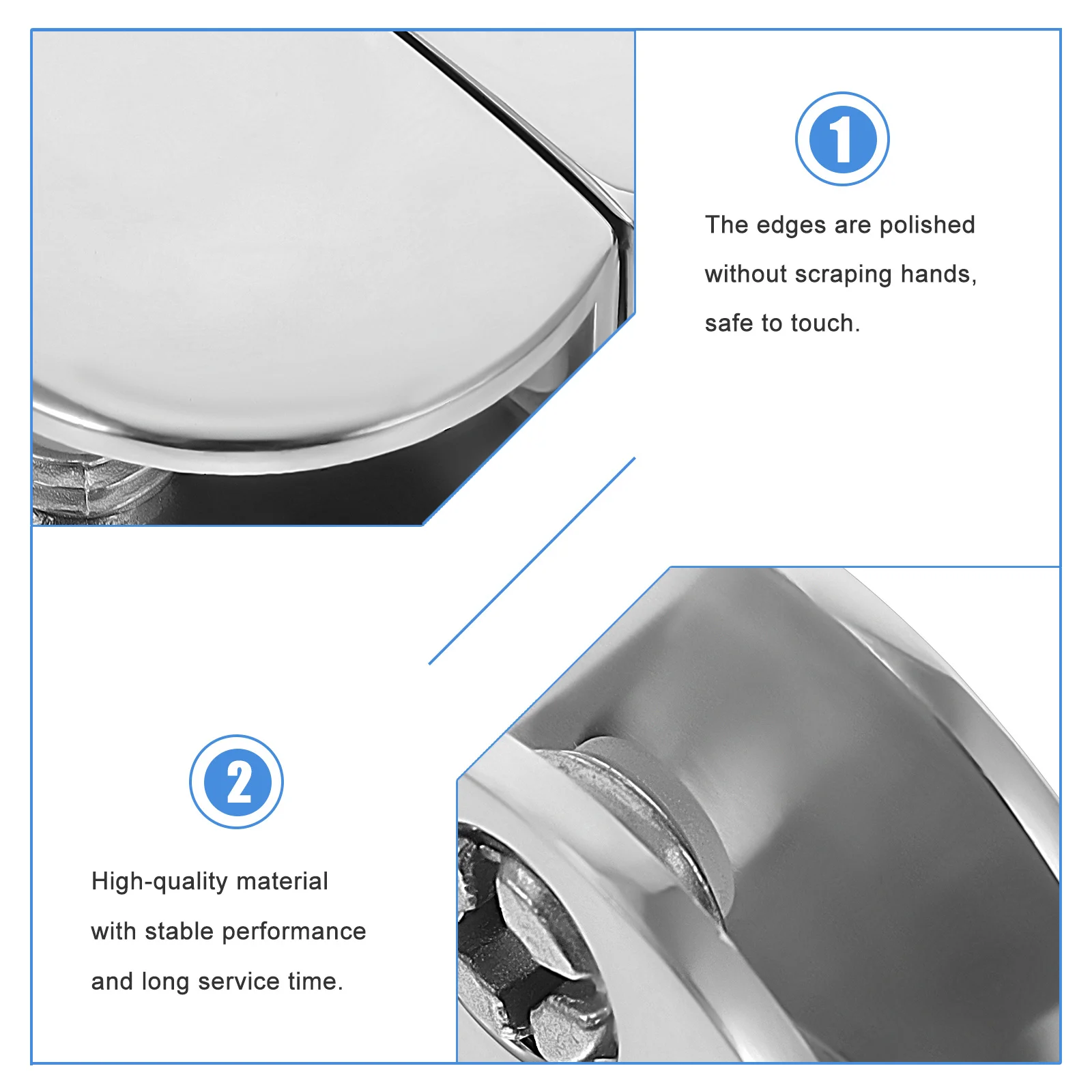 

4Pcs Glass Shelf Brackets Premium Aluminum Easy Install Secure Firmly Elegant Delicate Accessories Home Furniture