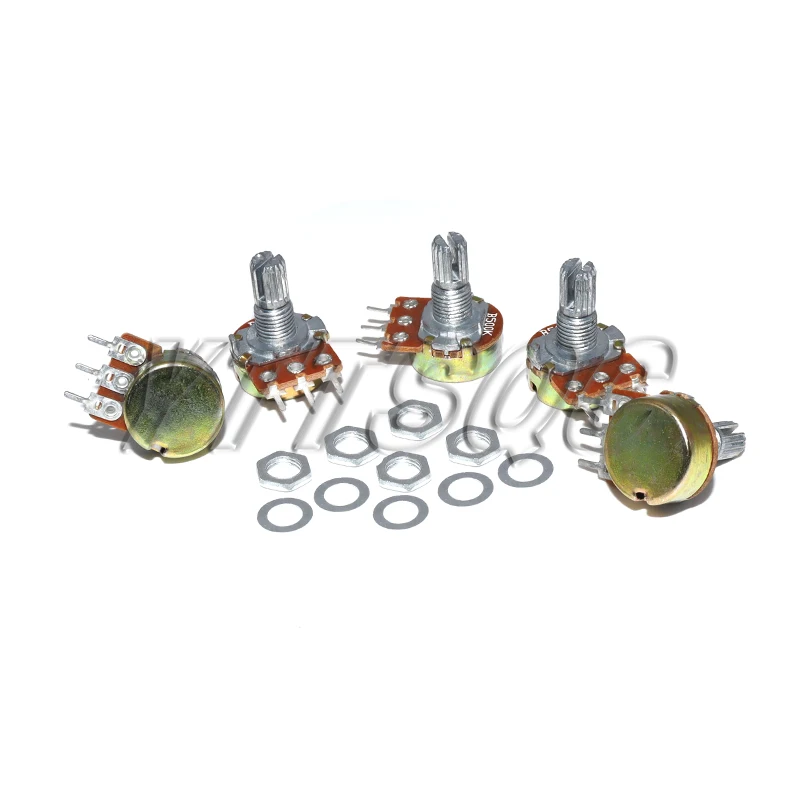 10PCS WH148 15mm 3pin Linear Potentiometer Mit Muttern Und Unterlegscheiben 1K 2K 5K 10K 20K 50K 100K 250K 1M Potentiometer Kit
