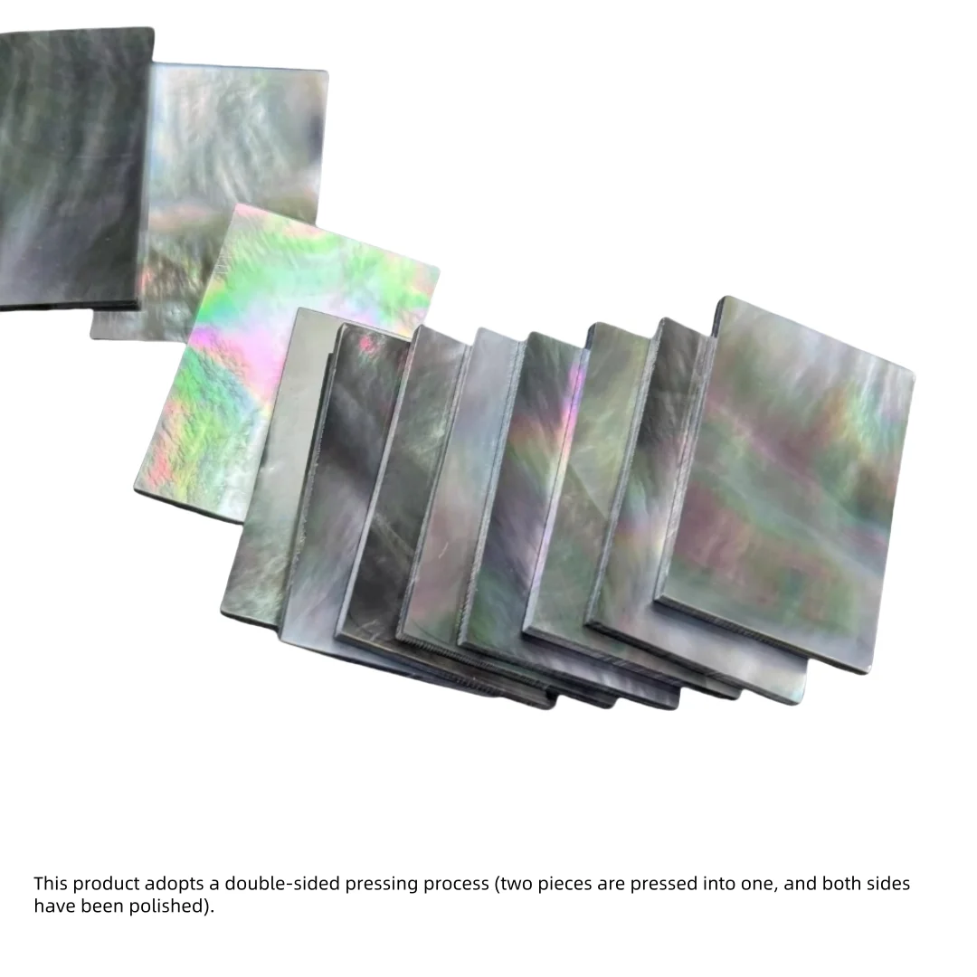 

30x20x2mmHandcrafted BlackLip Oyster Shell Inlay Pieces Ideal for MotherofPearl Decoration Mosaic Furniture Lamp Mosaic Shell