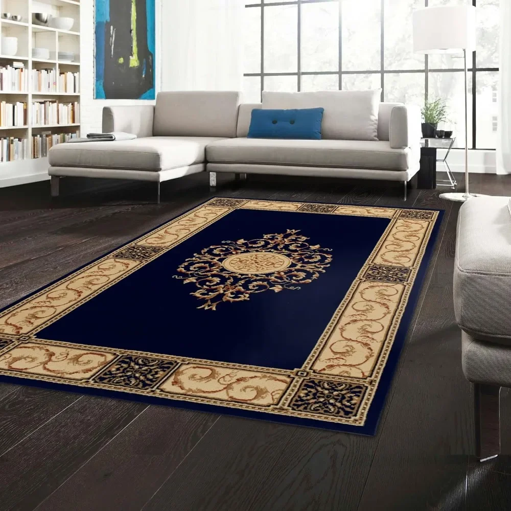 

Carpeting, 10X14Plush Carpet Cover, Traditional Oriental Medallion, Perfect for Hallway, Living, Dining, Bedroom, Large Carpets