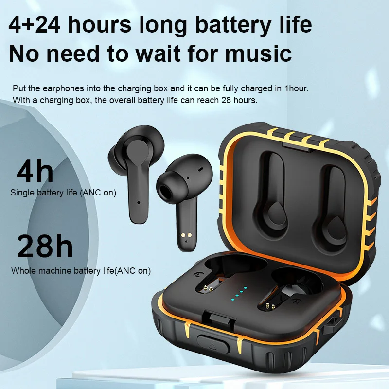 KINGSTAR ANC Wireless Headphones Bluetooth 5.0 Earphones TWS Earbuds Active Noise Cancelling Waterproof Gaming Headset With Mic