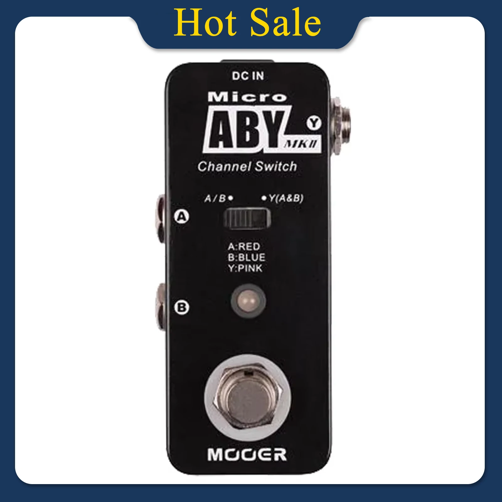 MOOER ABY MKII Guitar Effects Pedal Mini Channel Switch Micro Effects True Bypass Micro Series Compact Pedal Guitar Accessories